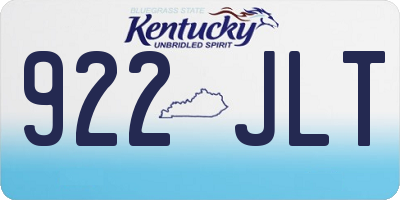KY license plate 922JLT