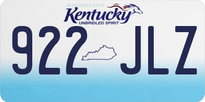 KY license plate 922JLZ