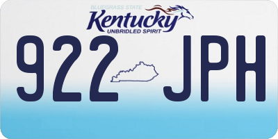 KY license plate 922JPH