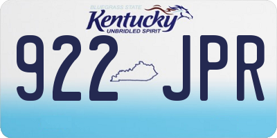 KY license plate 922JPR