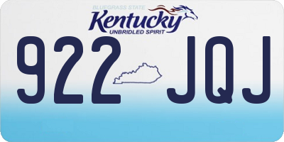 KY license plate 922JQJ