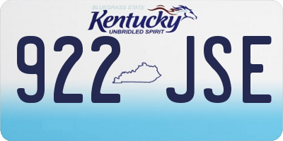 KY license plate 922JSE