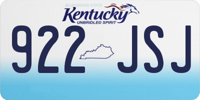 KY license plate 922JSJ