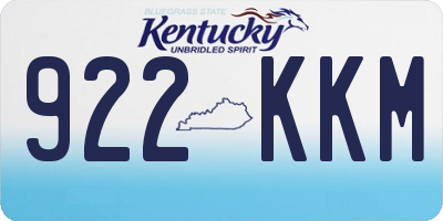 KY license plate 922KKM