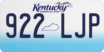 KY license plate 922LJP