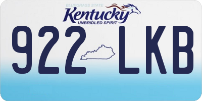 KY license plate 922LKB