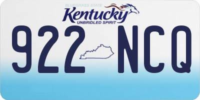 KY license plate 922NCQ