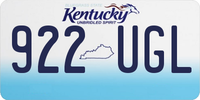 KY license plate 922UGL