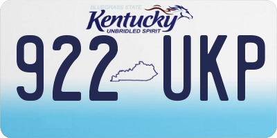 KY license plate 922UKP