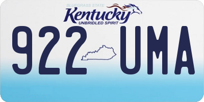 KY license plate 922UMA