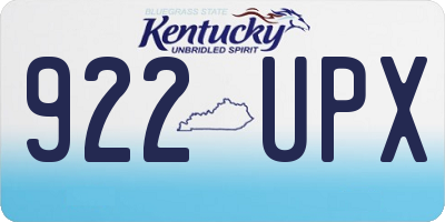 KY license plate 922UPX