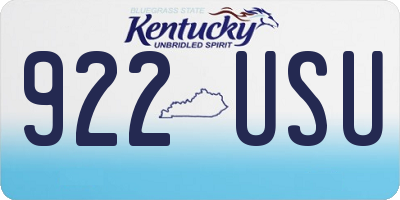KY license plate 922USU