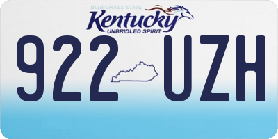 KY license plate 922UZH