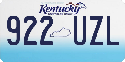 KY license plate 922UZL