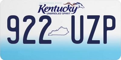 KY license plate 922UZP
