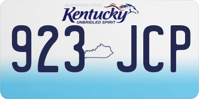 KY license plate 923JCP