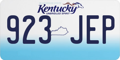 KY license plate 923JEP