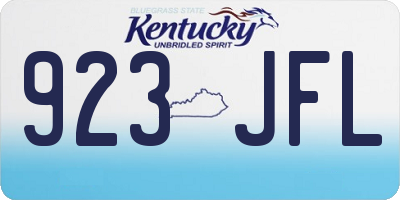 KY license plate 923JFL
