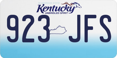 KY license plate 923JFS
