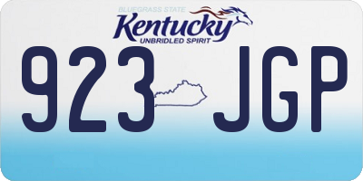 KY license plate 923JGP