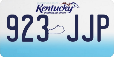 KY license plate 923JJP
