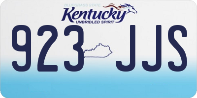 KY license plate 923JJS