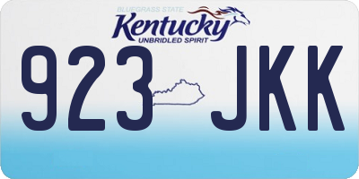 KY license plate 923JKK