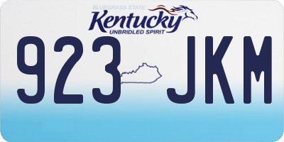 KY license plate 923JKM