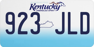KY license plate 923JLD