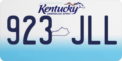 KY license plate 923JLL