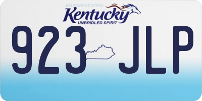 KY license plate 923JLP