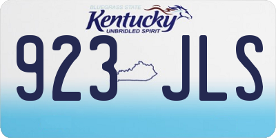 KY license plate 923JLS