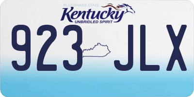 KY license plate 923JLX