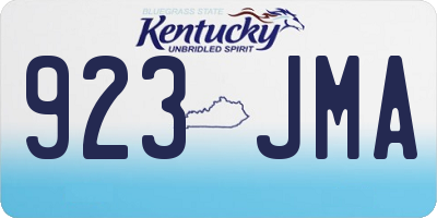 KY license plate 923JMA