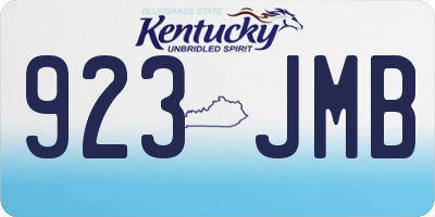 KY license plate 923JMB
