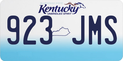 KY license plate 923JMS