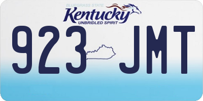 KY license plate 923JMT