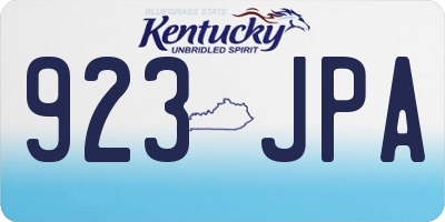 KY license plate 923JPA