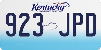 KY license plate 923JPD