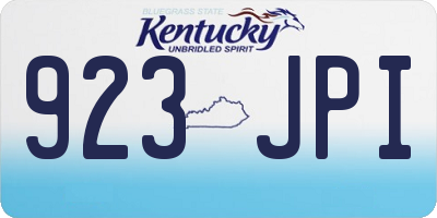 KY license plate 923JPI