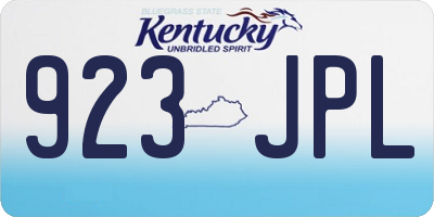KY license plate 923JPL