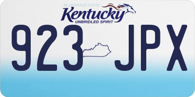 KY license plate 923JPX