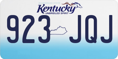 KY license plate 923JQJ
