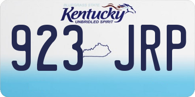 KY license plate 923JRP