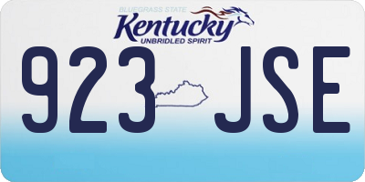 KY license plate 923JSE