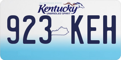 KY license plate 923KEH