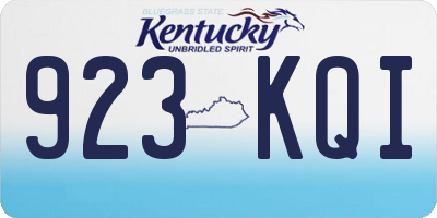 KY license plate 923KQI