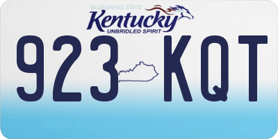 KY license plate 923KQT