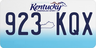 KY license plate 923KQX