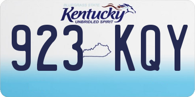 KY license plate 923KQY